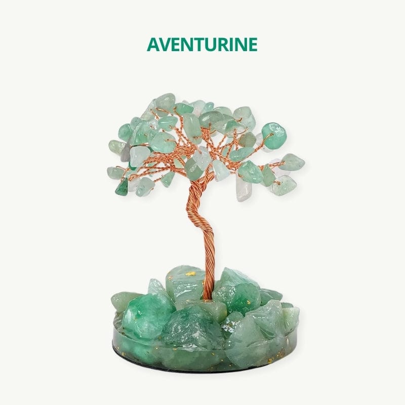 Arbre de vie 7 chakras en cuivre Aventurine