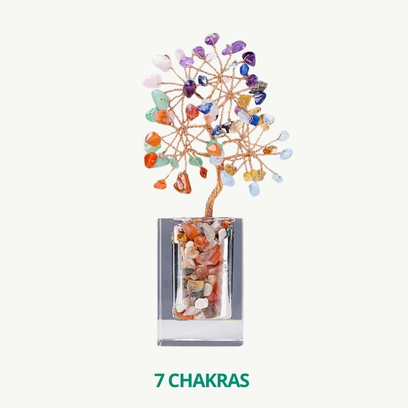 Arbre de vie en pierre décoratif 7 chakras