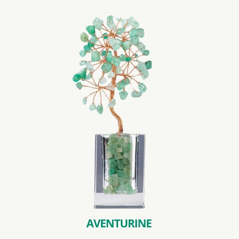 Arbre de vie en pierre décoratif Aventurine