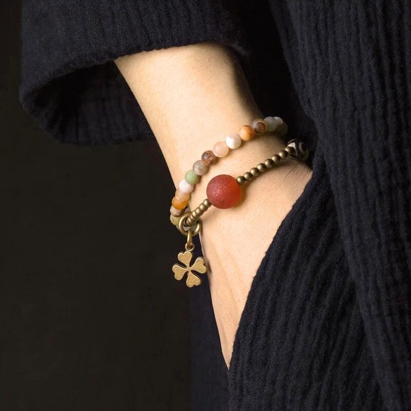 Solea - Bracelet en Jade Jaune ou Jaspe Rouge