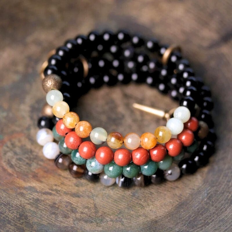 Samskara - Bracelet en Obsidienne et Agate