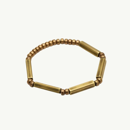 Amogha - Bracelet Tibétain en Cuivre Martelé 15 à 16cm