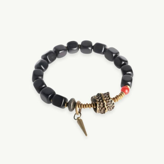 Aryaman - Bracelet Tibétain en Ébène et Cuivre 15 à 16cm