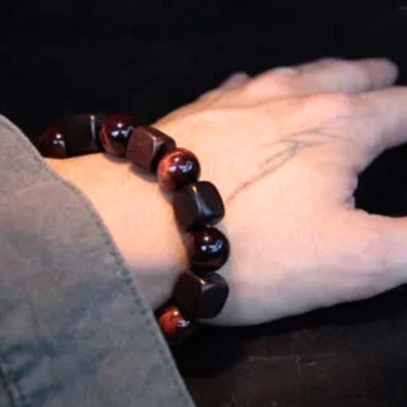 Suramya - Bracelet en Bois d’Ébène et Œil de Tigre