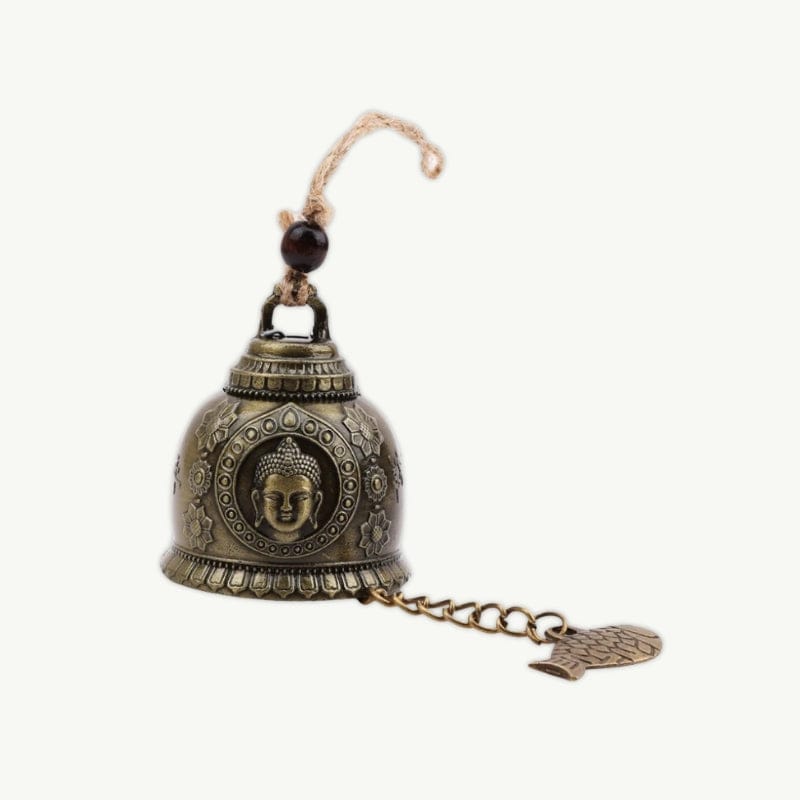 Cloche Bouddha en Métal Bronze antique