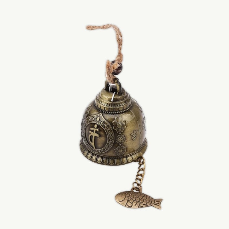 Cloche Bouddha en Métal Bronze antique