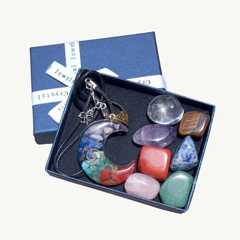 Coffret pendentifs en pierres naturelles