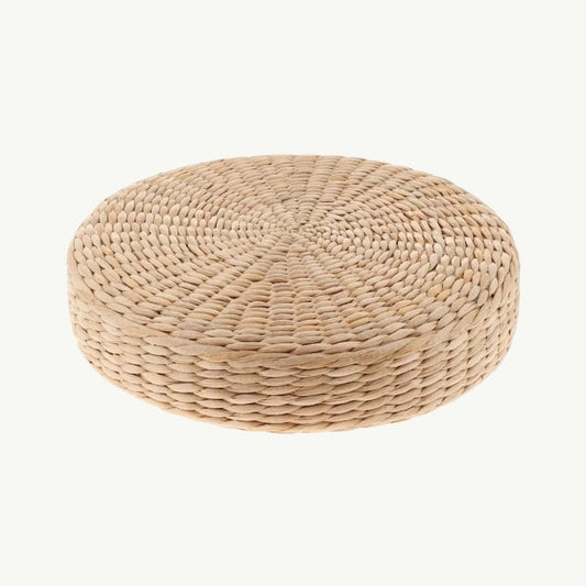 Coussin Tatami Rond en Paille Naturelle 30x30x6cm