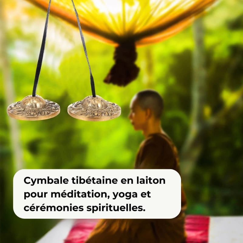 Cymbale Tibétaine en Laiton 6,5 cm - Méditation et Cérémonies Laiton