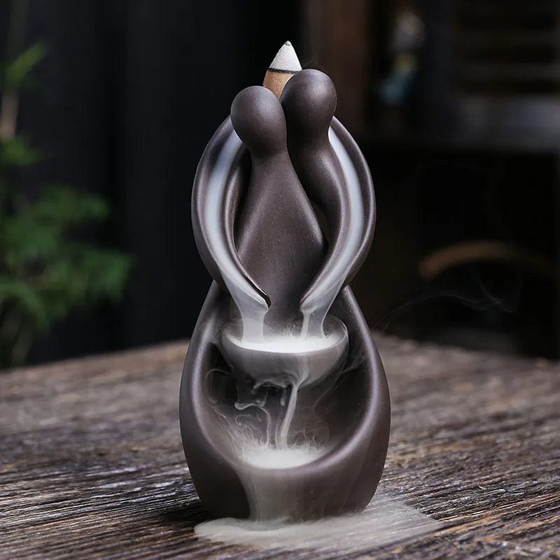 Desktop Crafts Ornaments Creative Valentine's Day Gifts Backflow Incense Burners Zen Meditation Relaxation Ornaments -No Incense AG73 Only Burner