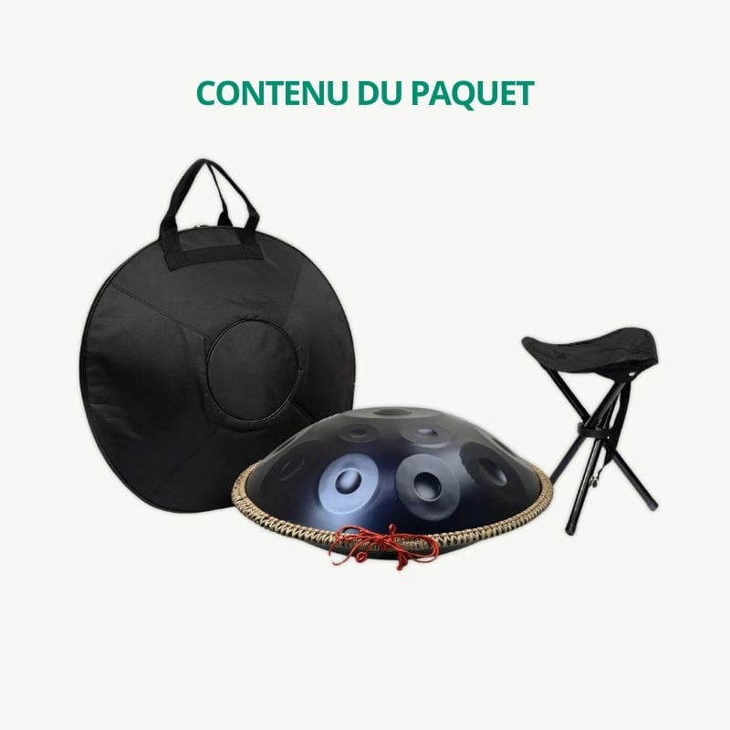 Handpan 55 cm - 12 Notes en Acier Inoxydable avec Sac et Support 12 notes