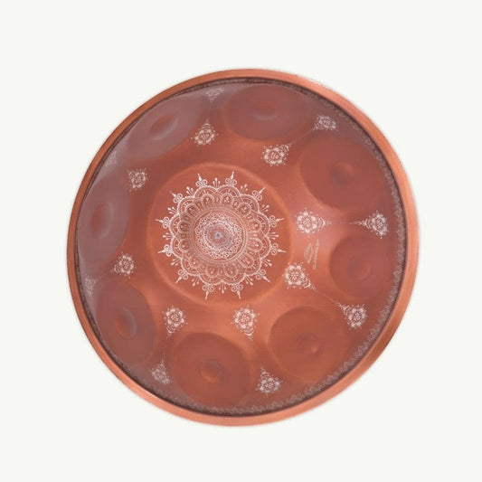 Handpan 9 Notes - 45 cm - Sol Mineur - Avec Accessoires Marron cuivré