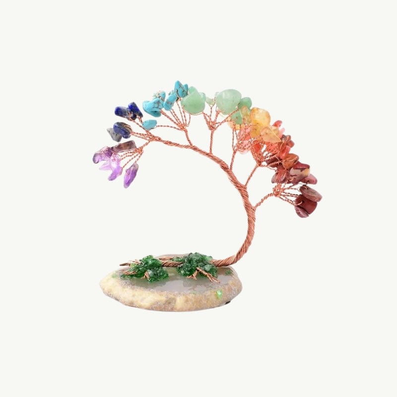 Mini arbre de vie décoratif Pierre des 7 chakras