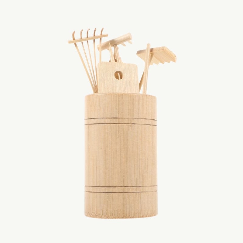 Set de Râteaux Miniatures pour Jardin Zen Bois