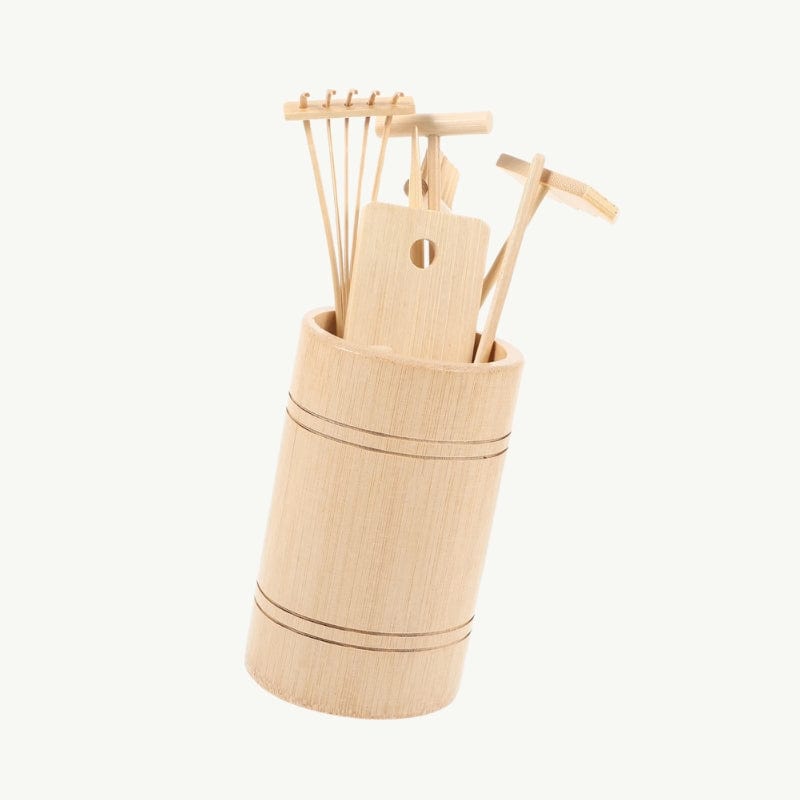 Set de Râteaux Miniatures pour Jardin Zen Bois