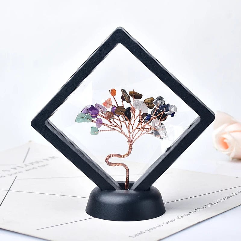 Natural Crystal Quartz Tree Of Life Gravel Specimen Reiki Healing Home Decoration Ornaments Lucky Tree DIY gifts Souvenir Gift Colour Crystal / 1PC