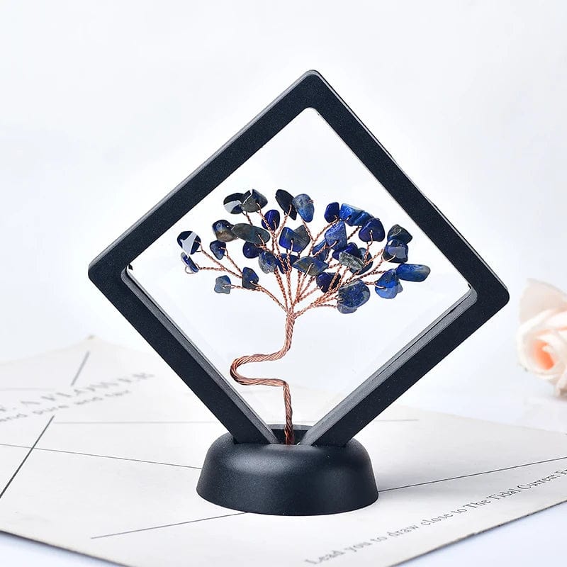 Natural Crystal Quartz Tree Of Life Gravel Specimen Reiki Healing Home Decoration Ornaments Lucky Tree DIY gifts Souvenir Gift Lapis Lazuli / 1PC