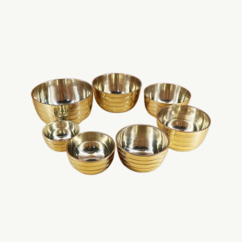 Set de 7 Bols Chantants en Bronze Bronze